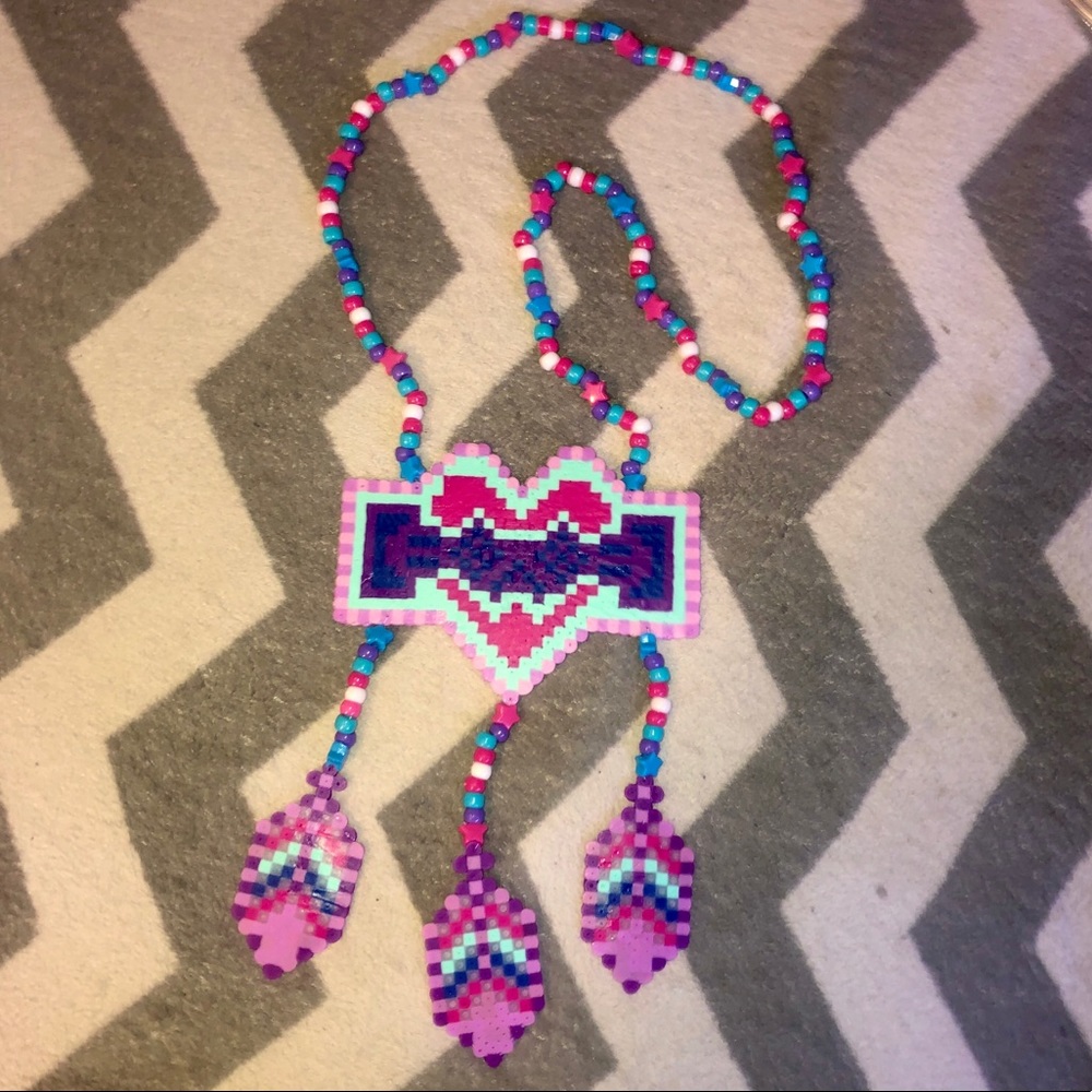 Porter Robinson Dreamcatcher perler rave necklace
